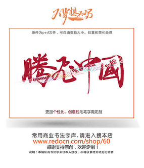 腾飞中国书法艺术字