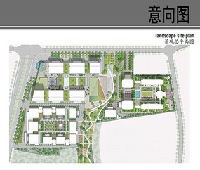 上海长风商业办公景观总平面图