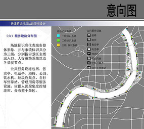 汉沽蓟运河汉沽段湿地手绘图