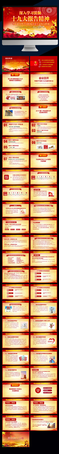 十九大报告全方位解读PPT