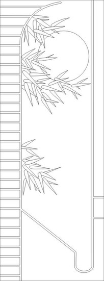 竹子竹叶雕刻图案