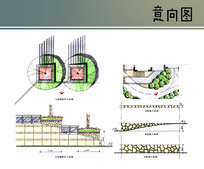 花坛挡土墙手绘详图