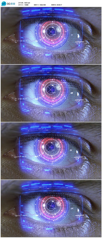 高科技眼睛全息图投影视频