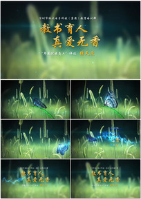 蝴蝶酷炫粒子ae片头视频