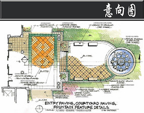 南京某别墅特色喷水池平面图