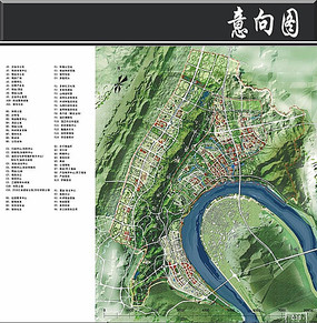 重庆某新城城市设计平面图