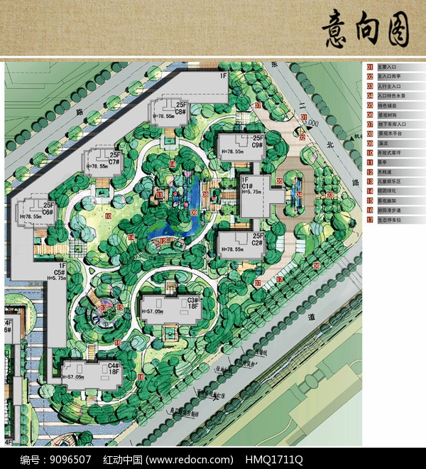 别墅区景观设计平面图