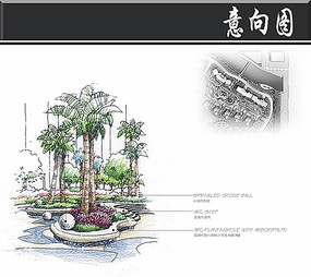 东苑古龙城c区树池手绘图