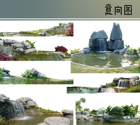 当前位置 专辑 景观方案意向 景观水景意向 水景psd素材专辑 当前