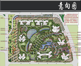 深圳某现代小区景观总平面图