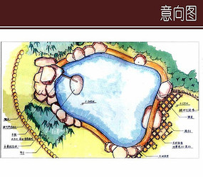 日式温泉主题池设计平面图