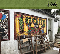 乡村墙画意向图