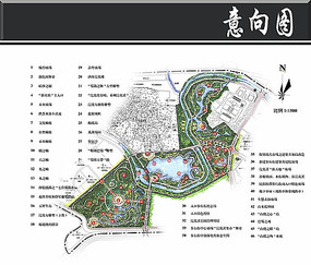 浣花溪公园景观总平面