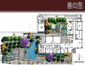 别墅花园景观手绘图 百花园景观设计立面图 雨水花园景观鸟瞰图 别墅