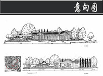 温泉度假村欧洲景区剖面图