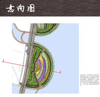 花卉植物公园彩色平面图