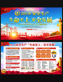 2018安全生产月展板