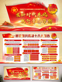 学习解读共青团十八大报告展板