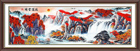 国画山水鸿运当头装饰画