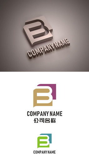 b字母logo设计