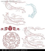 嫦娥奔月线描图