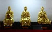 三尊金身罗汉雕像
