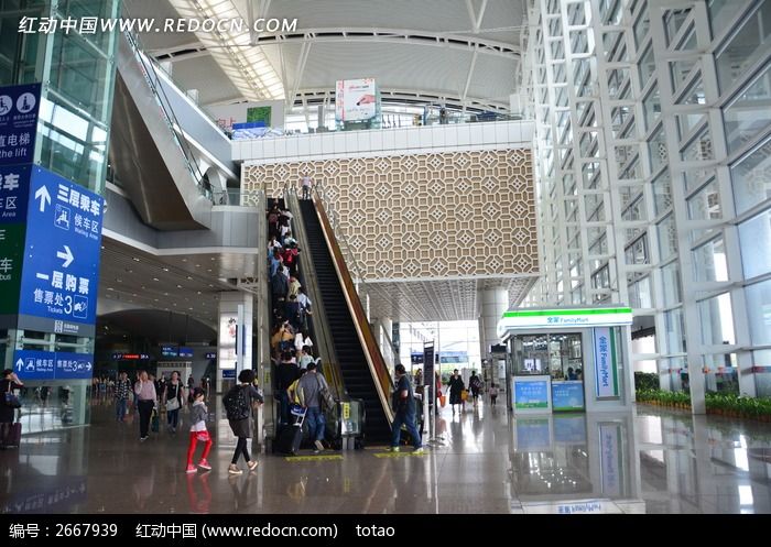 广州南站手扶电梯图片_图片_红动手机版