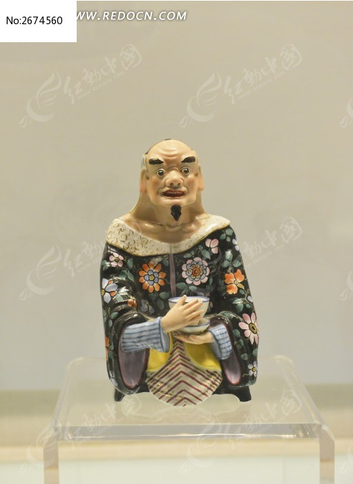 彩绘人物塑像