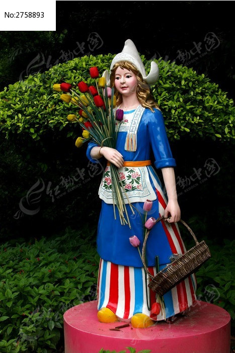 采花小姑娘图片_生活百科图片