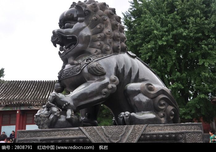 石狮子侧面