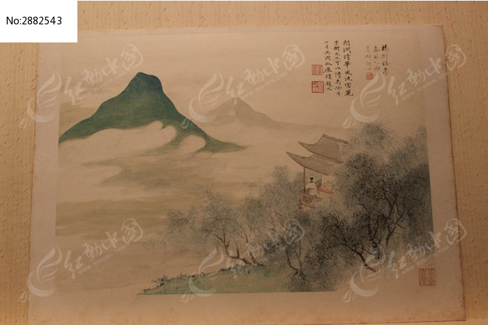 清 倪田 山水人物图