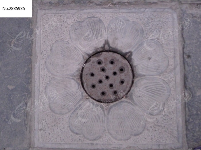 西安大雁塔莲花排水孔图片