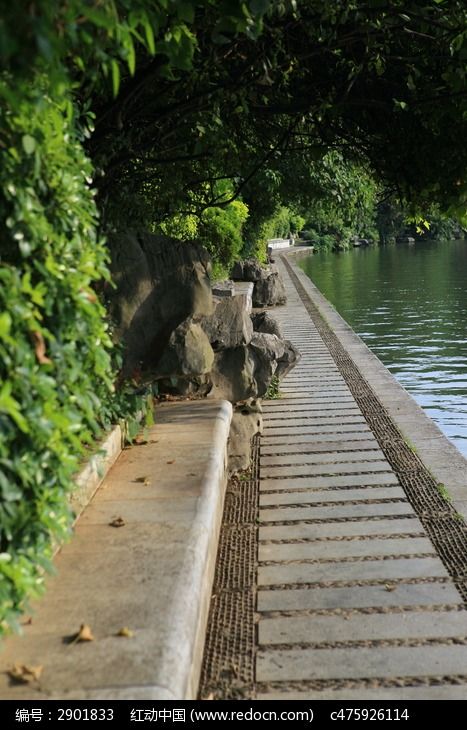 桂林乐群路桂湖步道图片_建筑摄影图片
