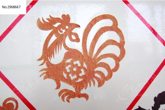 剪纸 公鸡