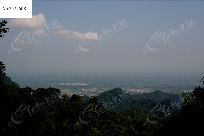 成都青城山俯瞰山城图片_自然风景图片