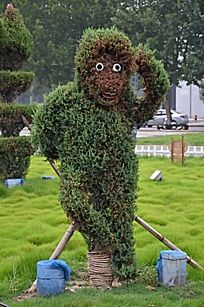 杨家埠十二生肖雕塑之蛇图片