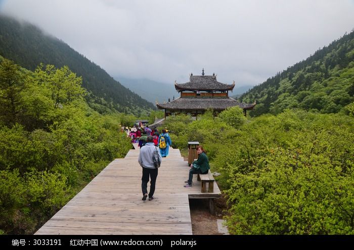 通往杭黄龙寺的栈道