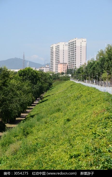 江堤上的小路