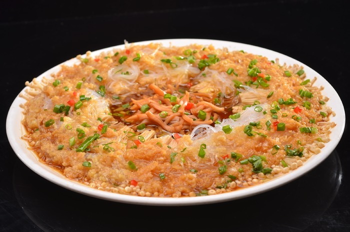 金针菇蒸鲜鱿鱼图片_餐饮美食图片