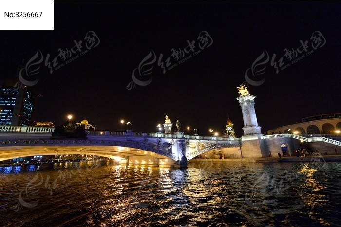 天津海河桥梁夜景
