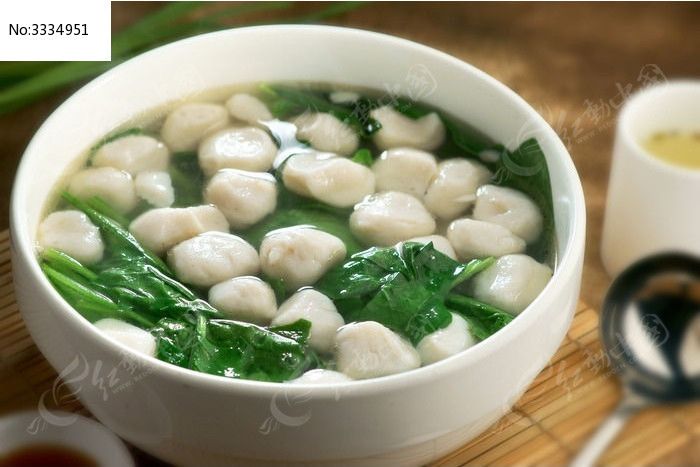 餐饮美食图片菜肴图片菠菜鱼圆汤图片_餐饮美食图片