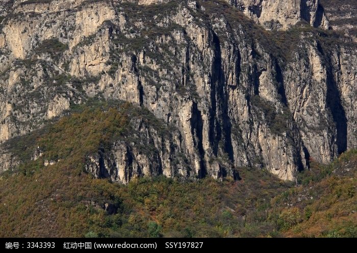 太行山的山壁