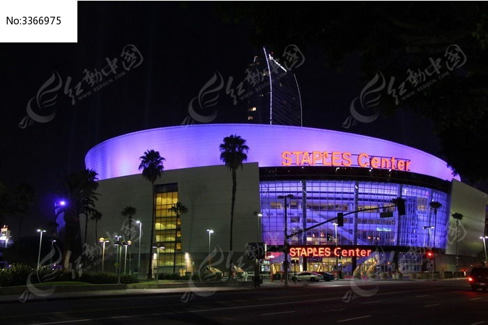 洛杉矶斯台普斯中心场馆外景图片_图片_红动手机版