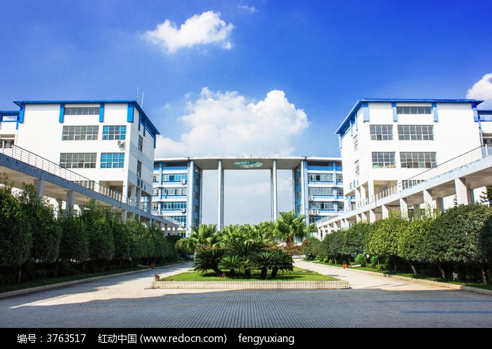 原创摄影图 建筑摄影 学校 对称的教学楼