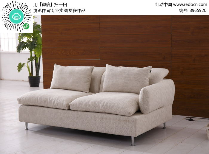 单调简约布艺沙发图片,高清大图_时尚家居素材