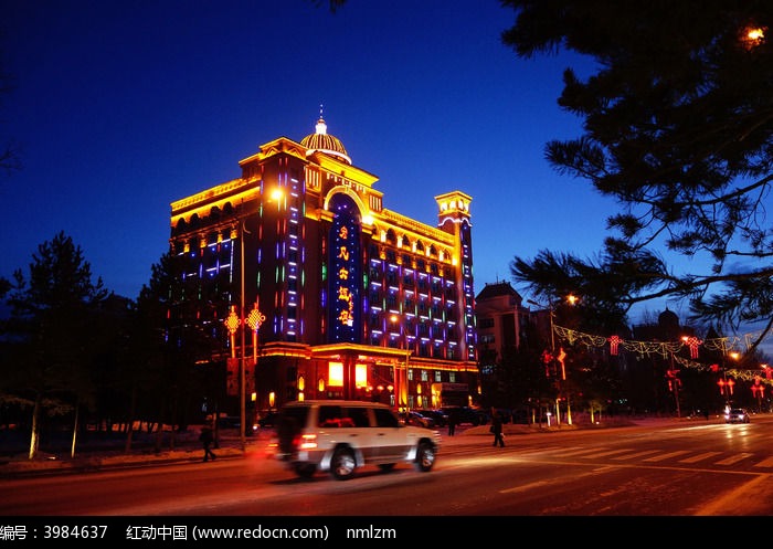 欧式建筑夜景图片,高清大图