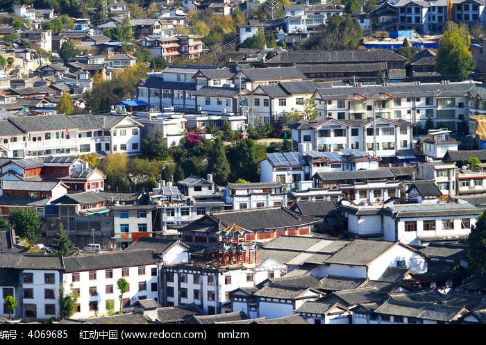 丽江市区建筑群