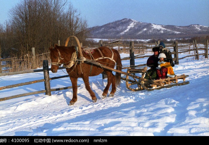 雪乡马拉爬犁