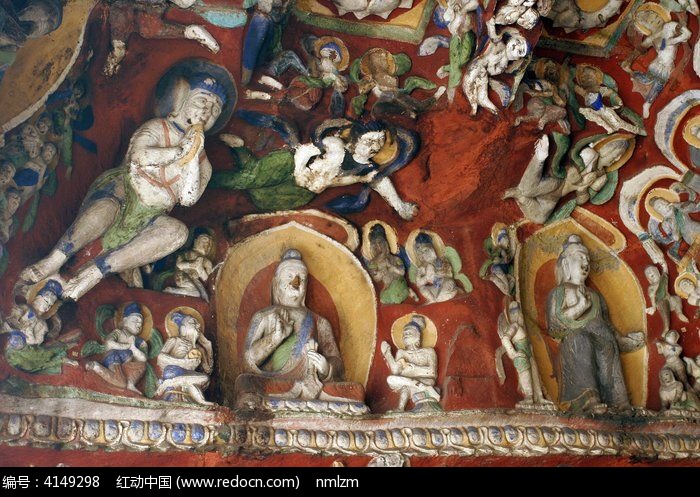 云冈石窟 第12窟佛像图片,高清大图_名胜古迹