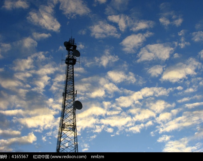 移动通信塔彩云图片,高清大图_网络通信素材